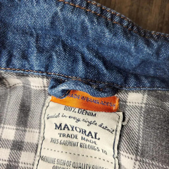 Mayoral Trade Made Blue 100% Denim Jacket Toddler Boys Size 18M - Picture 4 of 13